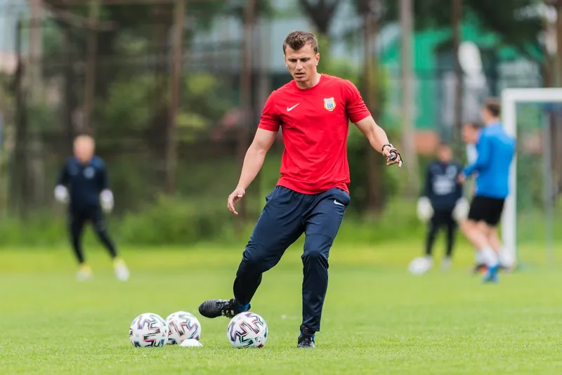 Pilka nozna. Fortuna I liga. Stomil Olsztyn. Trening. 10.06.2020