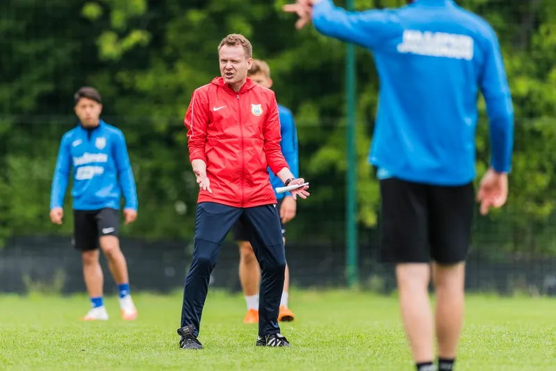 Pilka nozna. Fortuna I liga. Stomil Olsztyn. Trening. 10.06.2020