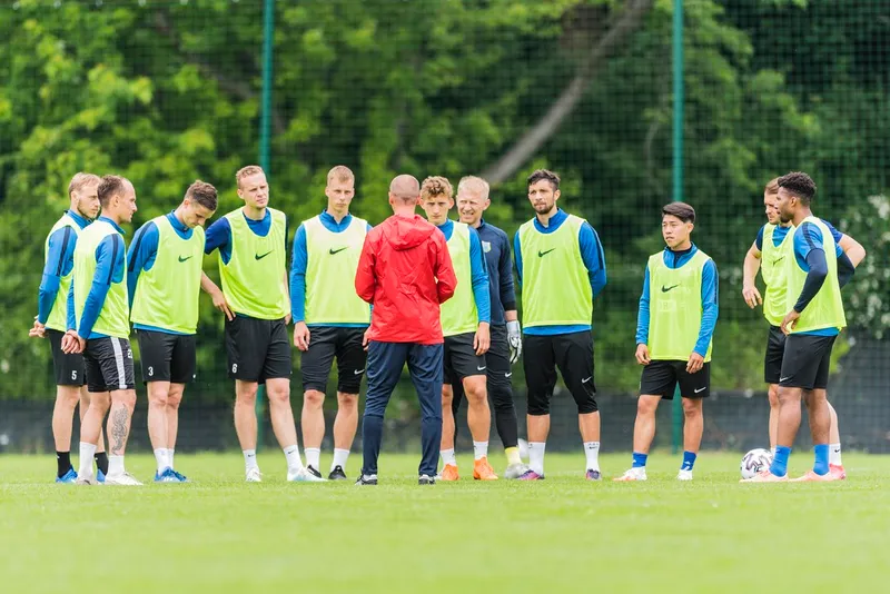 Pilka nozna. Fortuna I liga. Stomil Olsztyn. Trening. 10.06.2020