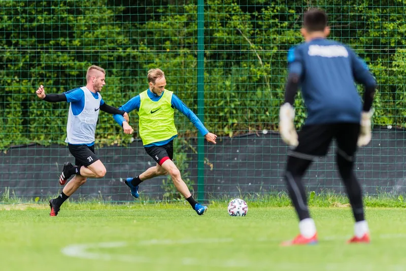 Pilka nozna. Fortuna I liga. Stomil Olsztyn. Trening. 10.06.2020