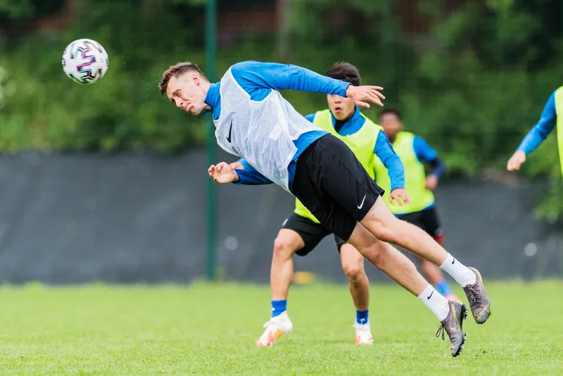 Pilka nozna. Fortuna I liga. Stomil Olsztyn. Trening. 10.06.2020