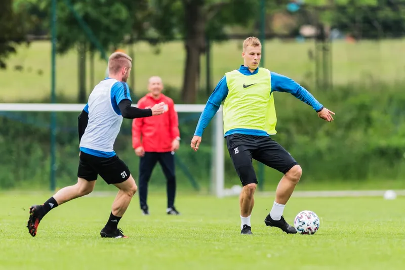 Pilka nozna. Fortuna I liga. Stomil Olsztyn. Trening. 10.06.2020