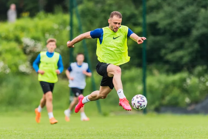 Pilka nozna. Fortuna I liga. Stomil Olsztyn. Trening. 10.06.2020