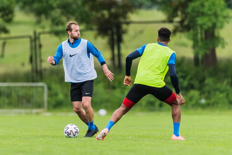 Pilka nozna. Fortuna I liga. Stomil Olsztyn. Trening. 10.06.2020
