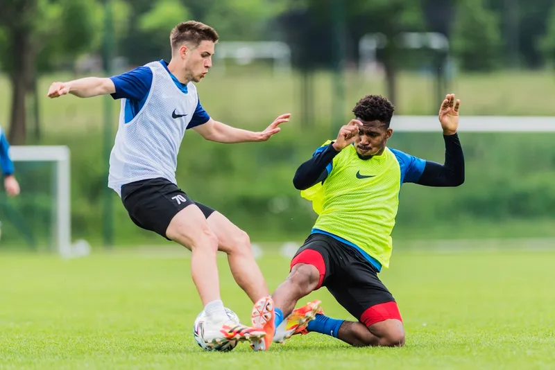 Pilka nozna. Fortuna I liga. Stomil Olsztyn. Trening. 10.06.2020