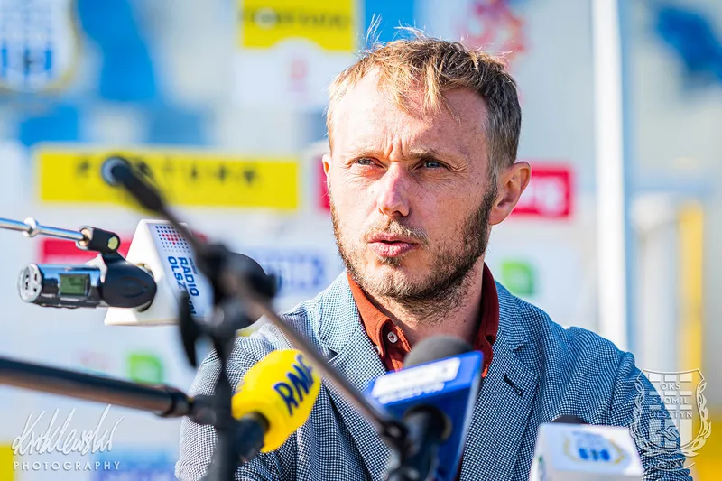 Pilka nozna. Fortuna I liga. Stomil Olsztyn. Konferencja prasowa. 22.09.2020