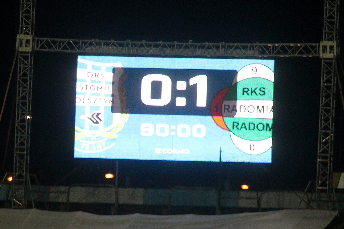 Passa przerwana | Stomil Olsztyn - Radomiak Radom 0:1