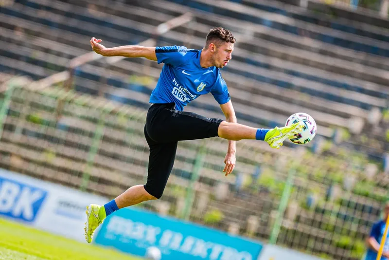 Pilka nozna. Fortuna I liga. Stomil Olsztyn. Trening. 08.07.2020