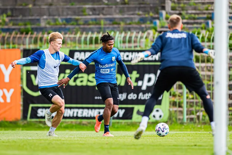 Pilka nozna. Fortuna I liga. Stomil Olsztyn. Trening. 08.07.2020