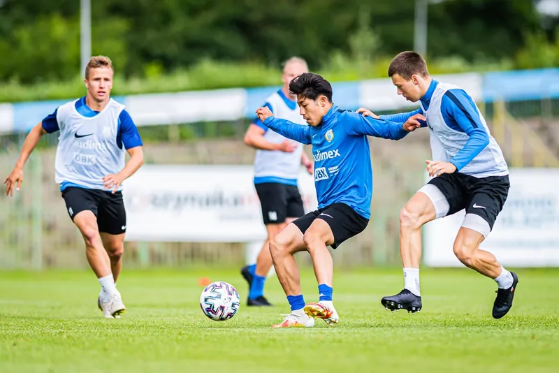 Pilka nozna. Fortuna I liga. Stomil Olsztyn. Trening. 08.07.2020