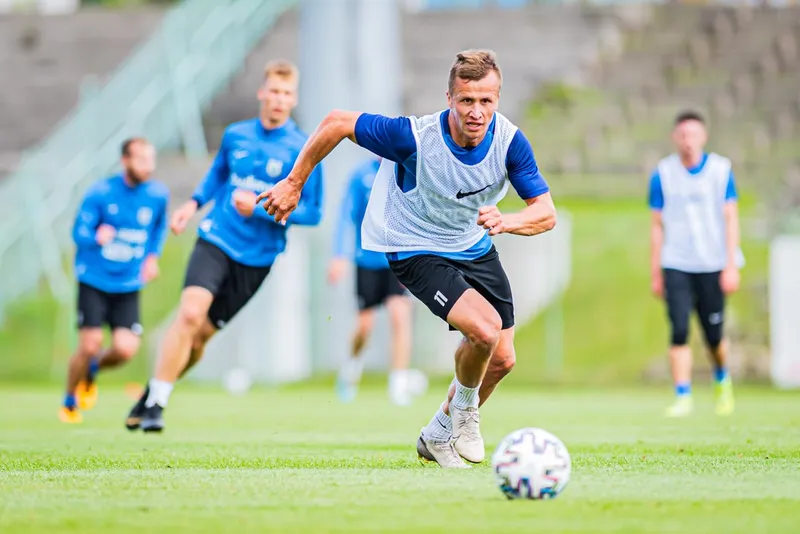 Pilka nozna. Fortuna I liga. Stomil Olsztyn. Trening. 08.07.2020