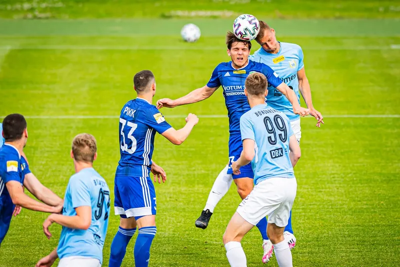 Pilka nozna. Fortuna I liga. Stomil Olsztyn - Miedz Legnica. 11.07.2020