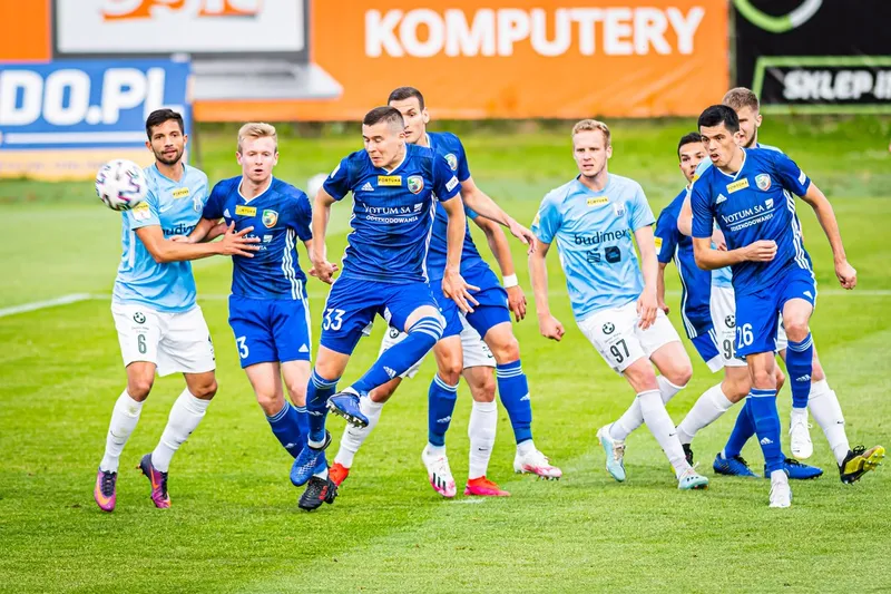 Pilka nozna. Fortuna I liga. Stomil Olsztyn - Miedz Legnica. 11.07.2020