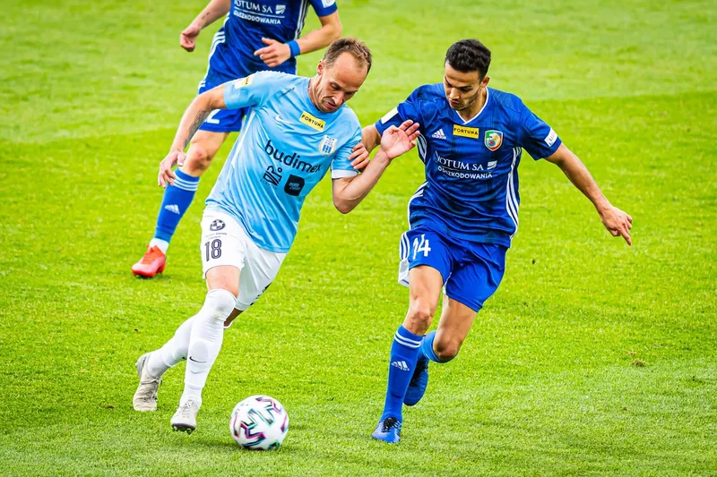 Pilka nozna. Fortuna I liga. Stomil Olsztyn - Miedz Legnica. 11.07.2020