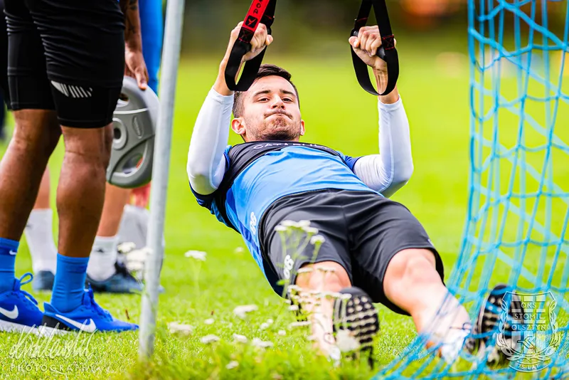 Pilka nozna. Fortuna I liga. Stomil Olsztyn. Trening. 01.09.2020