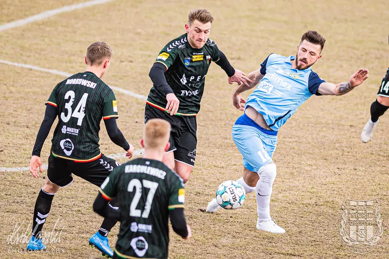 Pilka nozna. Fortuna I liga. Stomil Olsztyn - GKS Tychy. 27.02.2021