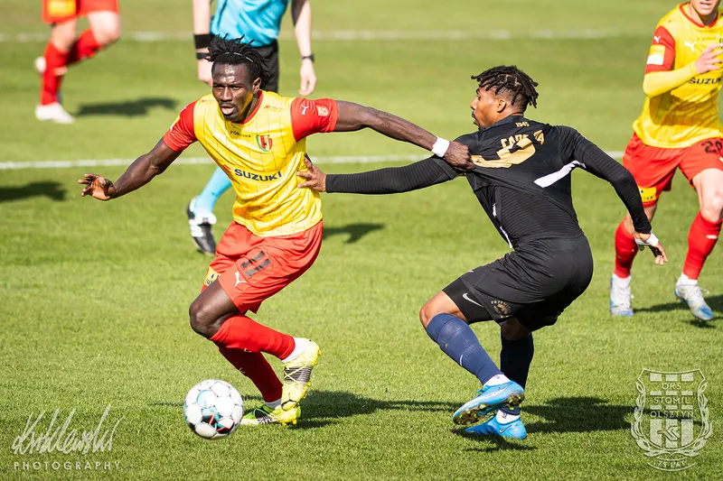Pilka nozna. Fortuna I liga. Stomil Olsztyn - Korona Kielce. 28.04.2021