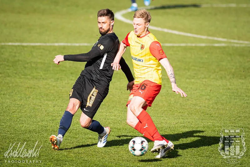 Pilka nozna. Fortuna I liga. Stomil Olsztyn - Korona Kielce. 28.04.2021