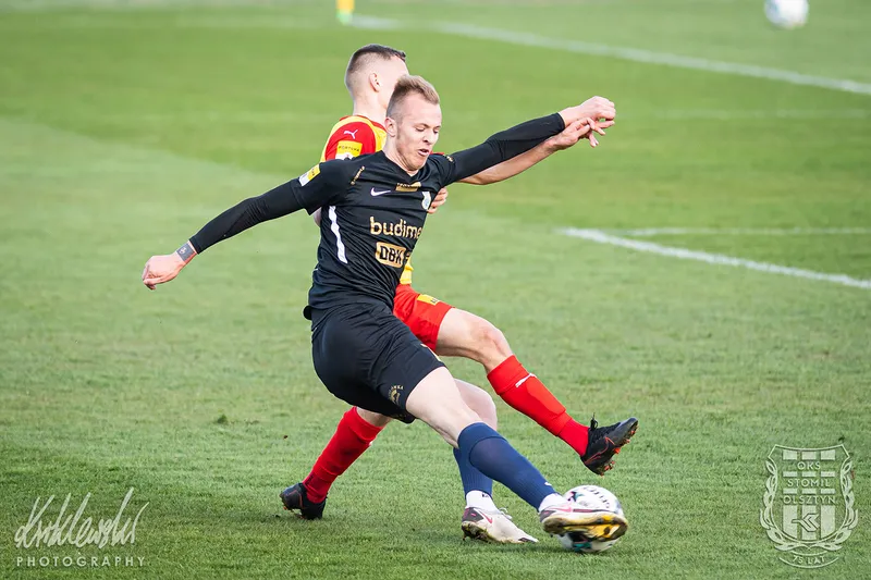 Pilka nozna. Fortuna I liga. Stomil Olsztyn - Korona Kielce. 28.04.2021