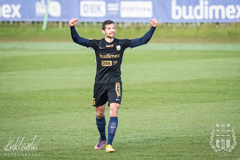 Pilka nozna. Fortuna I liga. Stomil Olsztyn - Korona Kielce. 28.04.2021