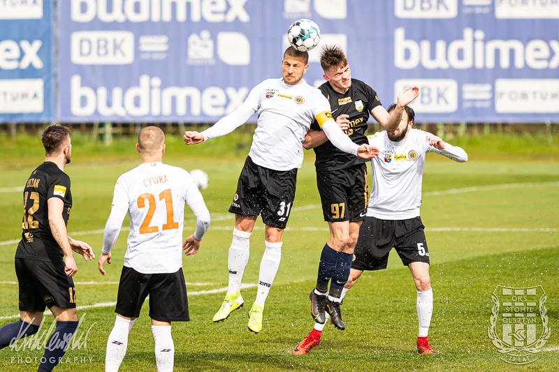 Pilka nozna. Fortuna I liga. Stomil Olsztyn - Chrobry Glogow. 08.05.2021