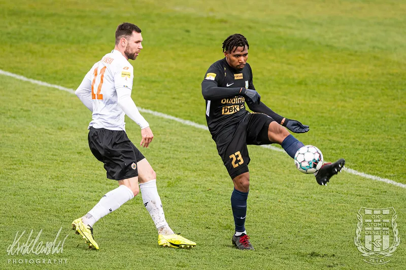 Pilka nozna. Fortuna I liga. Stomil Olsztyn - Chrobry Glogow. 08.05.2021