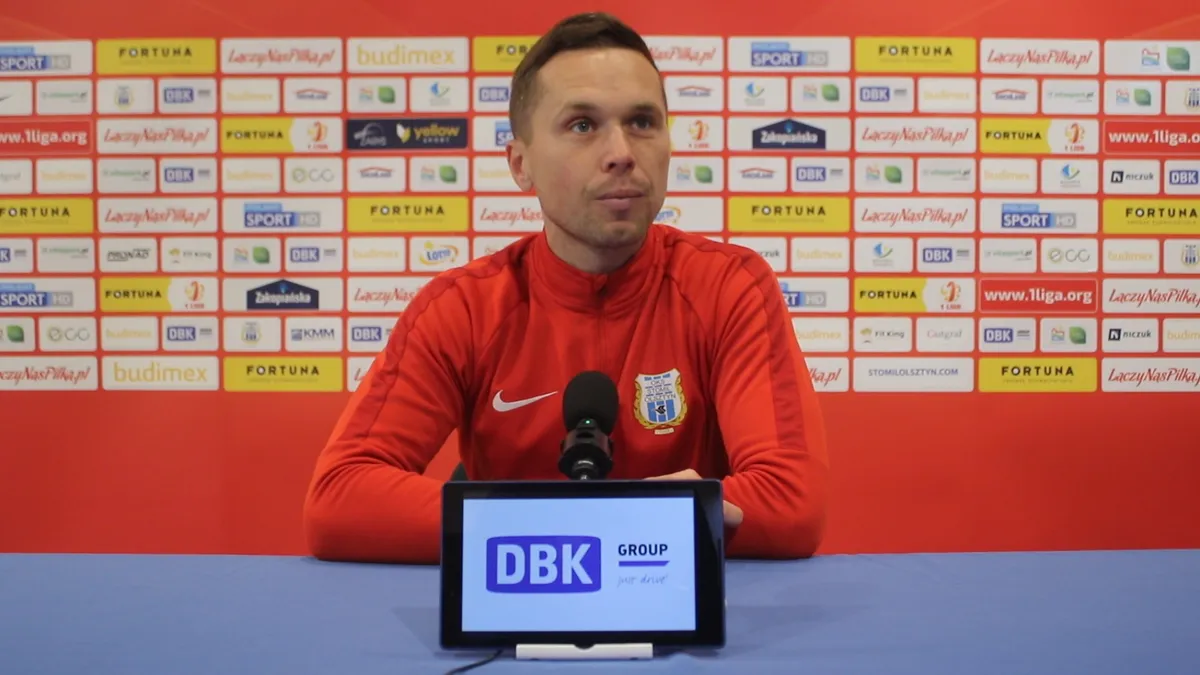 Piotr Klepczarek przed meczem z Górnikiem Łęczna