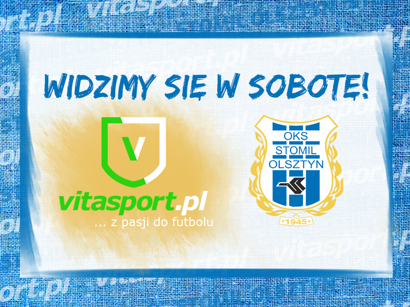 Stoisko z gadżetami Stomilu Olsztyn przed meczem z Sandecja