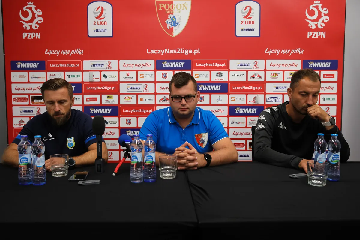 Konferencja prasowa po meczu Pogoń Siedlce - Stomil Olsztyn