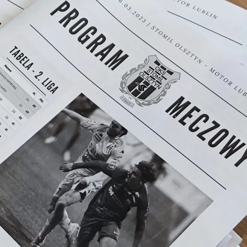 Program meczowy - Stomil Olsztyn - Motor Lublin