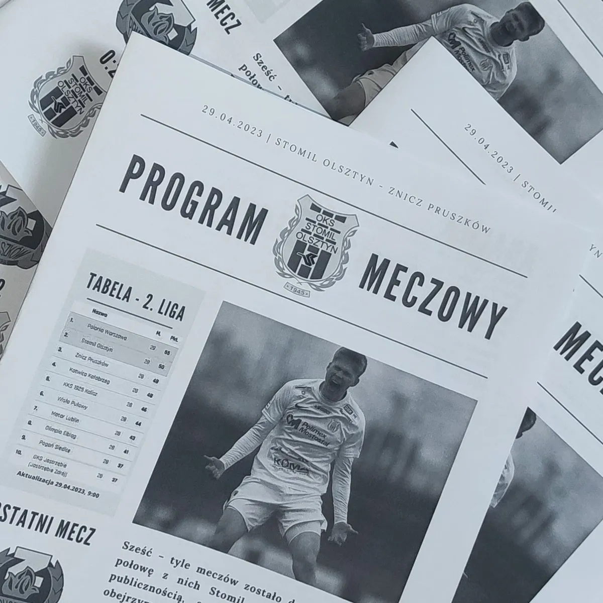Igor Biedrzycki o skautingu. Program meczowy Stomil Olsztyn - Znicz Pruszków