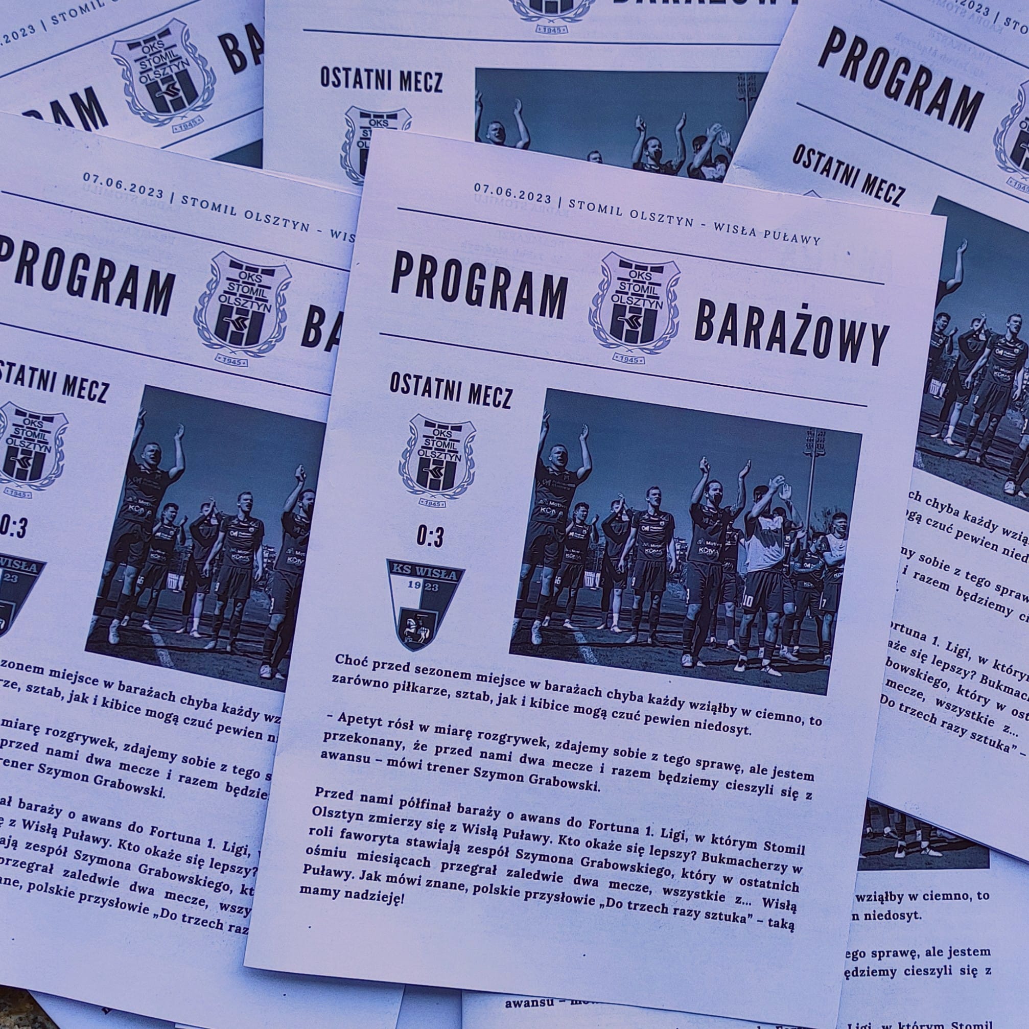 Program meczowy na barażowe starcie z Wisłą Puławy