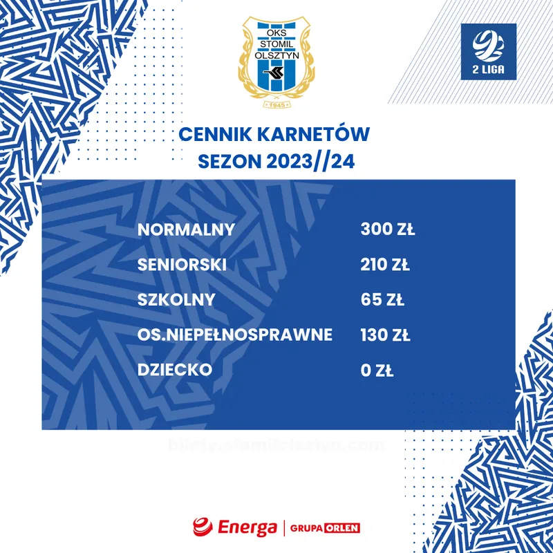 Cennik karnety