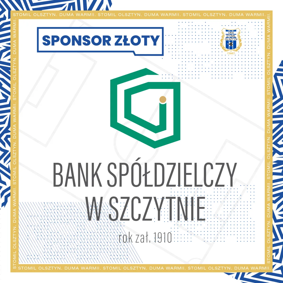 Bank Spółdzielczy w Szczytnie nadal złotym sponsorem Stomilu Olsztyn!