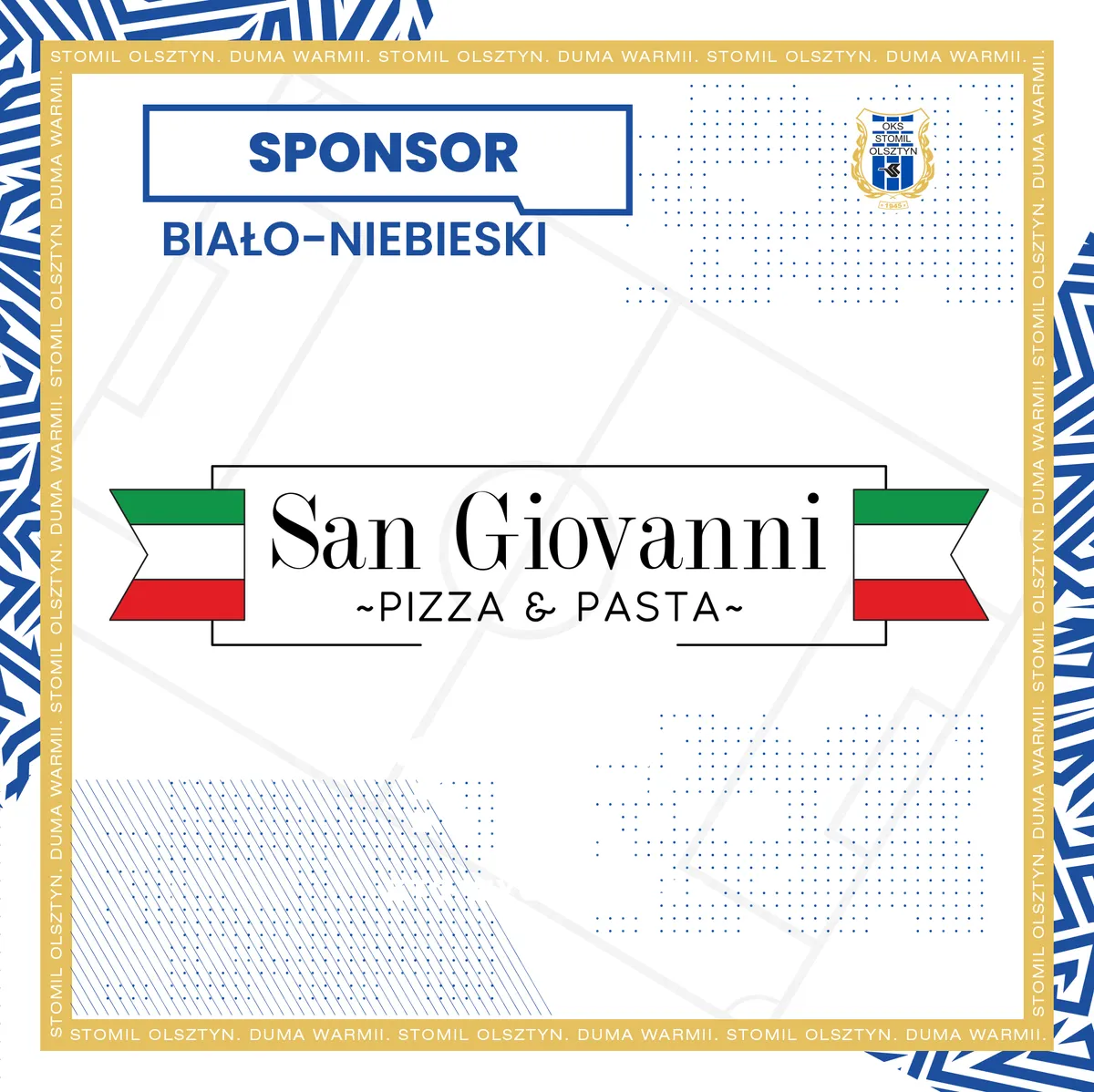 Współpraca ze smakiem! San Giovanni gra dalej ze Stomilem Olsztyn
