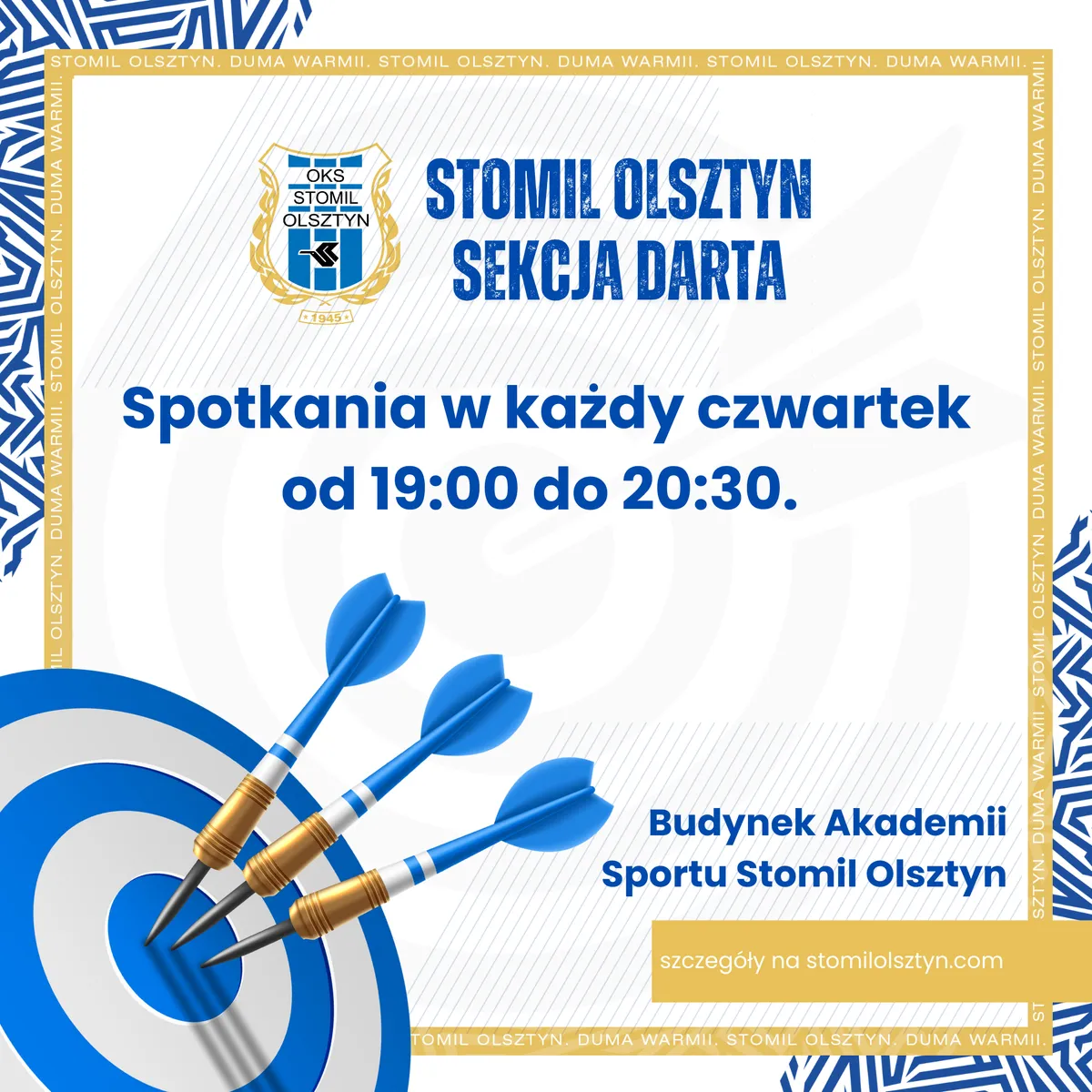 Startujemy za tydzień! Stomil Olsztyn z sekcją darta