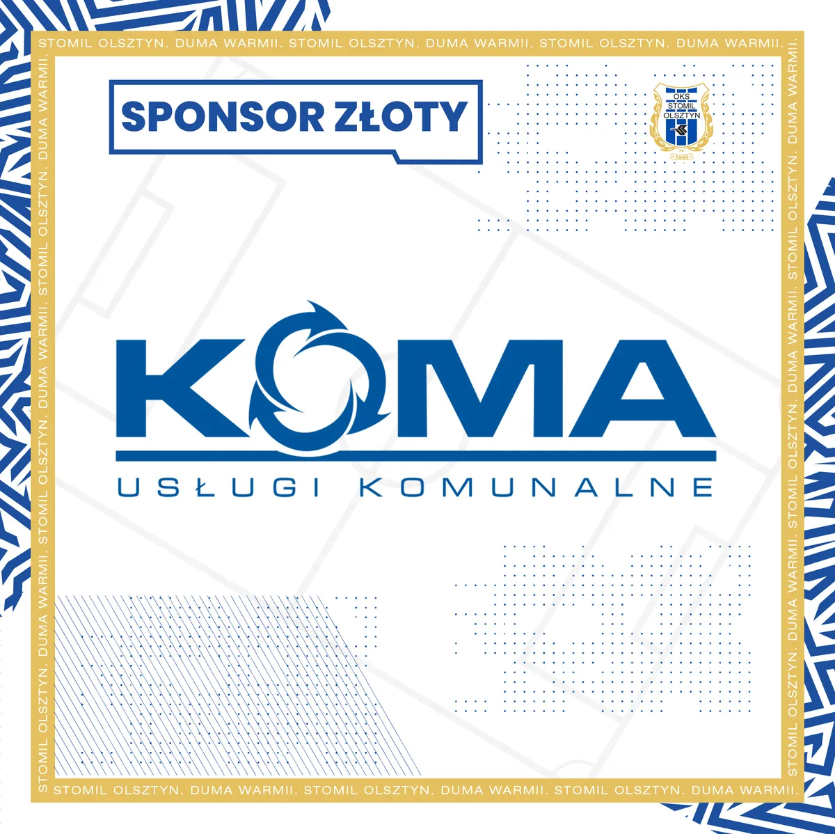 Kolejna współpraca przedłużona! Koma nadal złotym sponsorem Stomilu Olsztyn