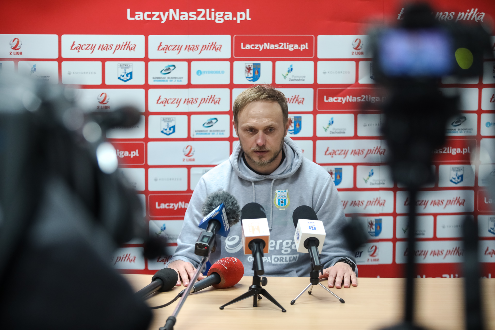 "Wiara będzie do końca". Konferencja po meczu Kotwica - Stomil