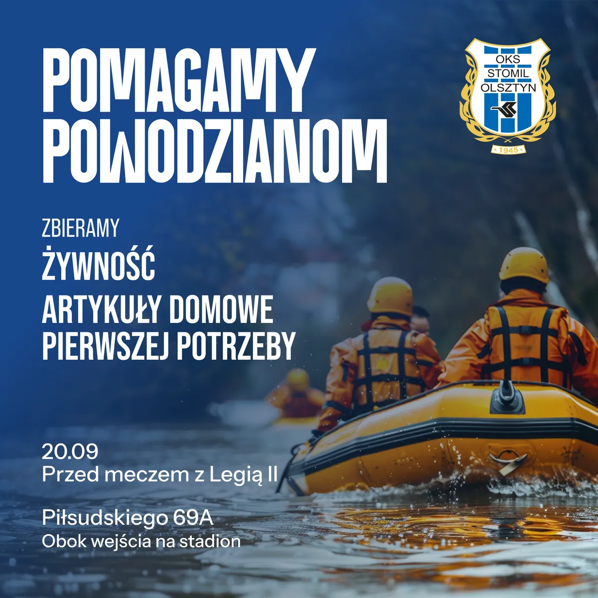 Pomóż ofiarom powodzi przed meczem z Legią II