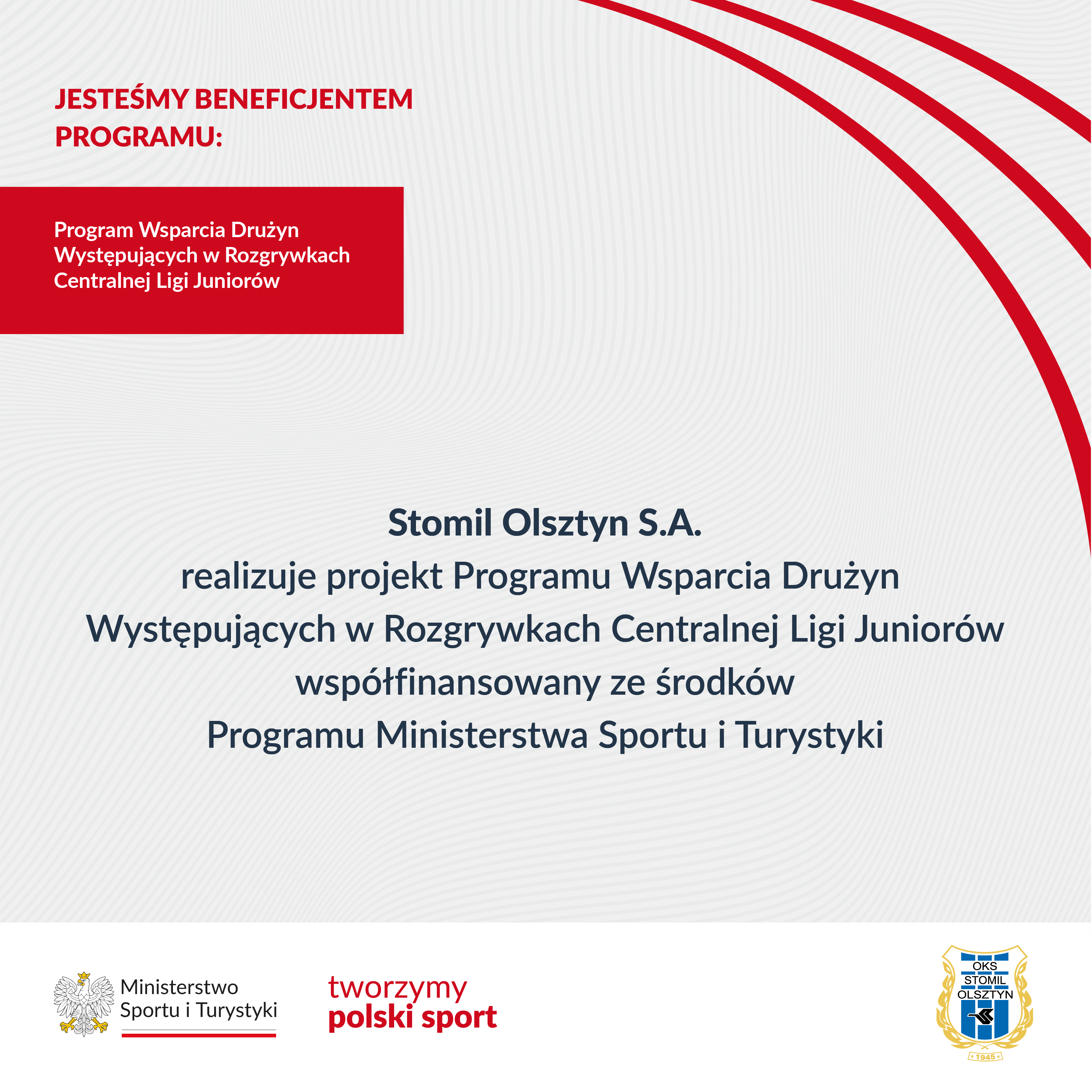 Stomil Olsztyn S.A. z dofinansowaniem od Ministerstwa Sportu i Turystyki