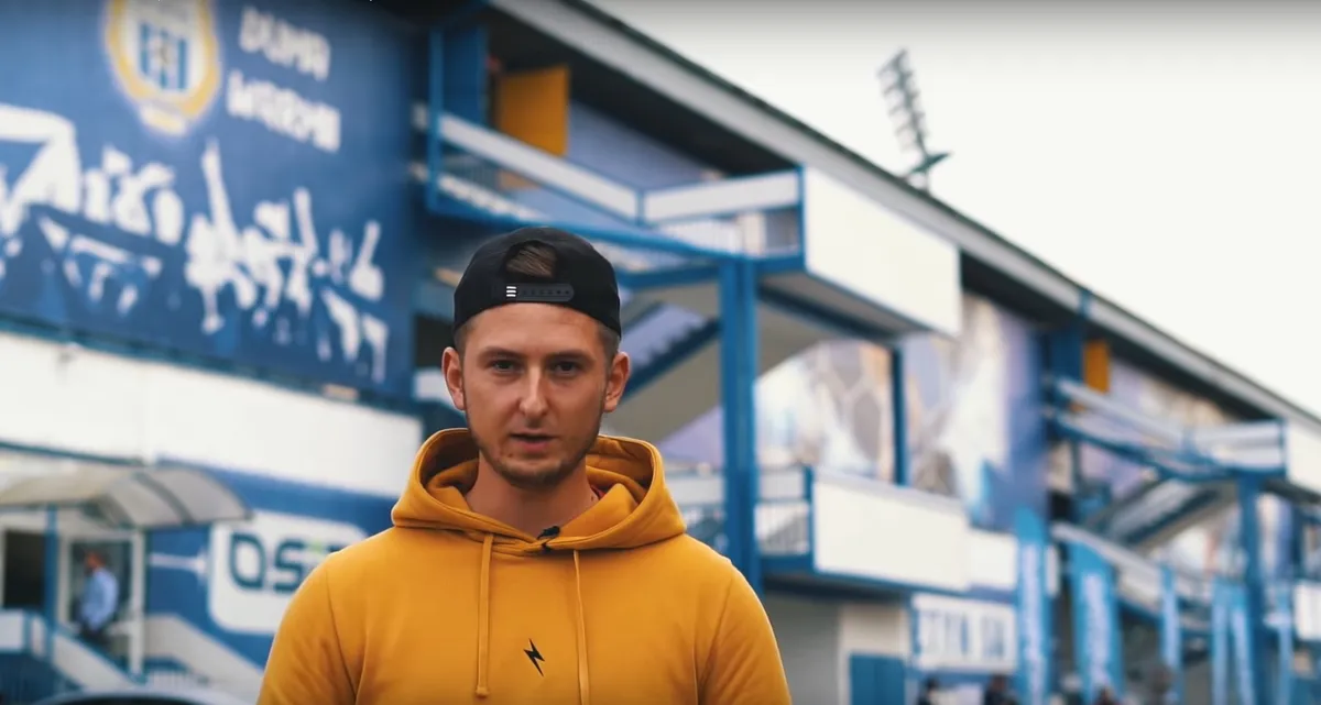 Lachu z wizytą na meczu Stomil - Podbeskidzie