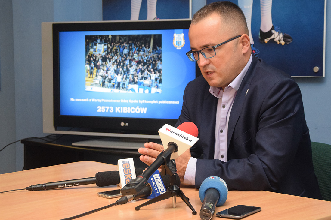 Śniadanie prasowe z udziałem prezesa Stomilu Olsztyn