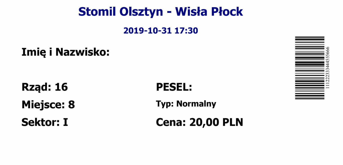 Wydrukuj bilet jeszcze raz